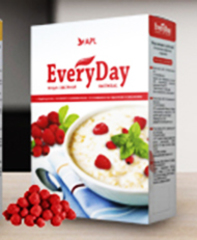 APL. Каша овсяная с барбарисом, малиной и шиповником со сливками