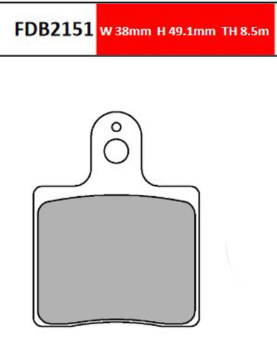 FDB2151KS Тормозные колодки дисковые, картинг