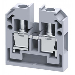 Проходная клемма для монтажа на плоскую поверхность с винтовыми зажимами проводника до 4 мм.кв. 32A/500V