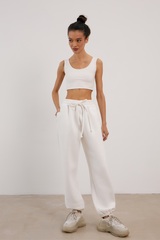 Джоггеры OVERPLUS, с начесом, молочные