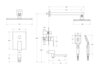 Cezares SLIDER-VDSET-01 SLIDER-VDSET-01 Душевой комплект встраиваемый с изливом (смеситель, верхний душ, ручной душ со шлангом, излив, штуцер с держателем), хром