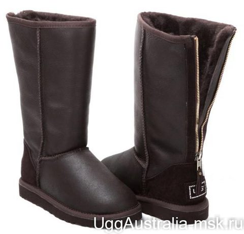 Ugg Tall Zip Metallic Chocolate