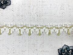 Тесьма отделочная с люрексом, ш. 3 см, молочный с золотом