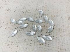 Стразы стекло клеевые, р. 1,2х0,5 см, прозрачный