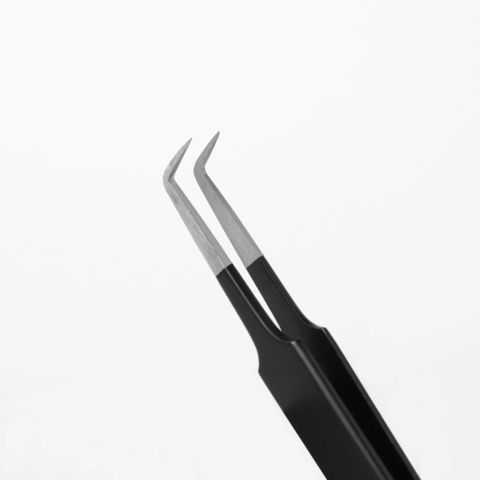 Пинцет для наращивания Rili тип Г (7 мм) (Black Line)
