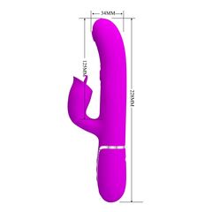 Лиловый вибратор-кролик с пульсацией Gigi - 22,8 см. - 