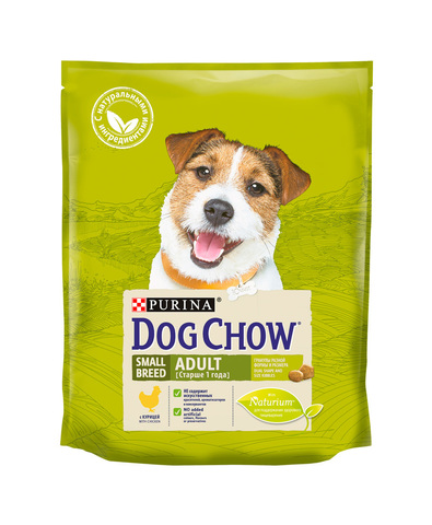 Purina Dog Chow сухой корм для собак взрослых мелких пород (курица) 800 г