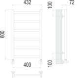 Полотенцесушитель Terminus Аврора П6 400х600