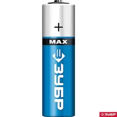ЗУБР TURBO-MAX, АА х 2, 1.5 В, алкалиновая батарейка (59206-2C)