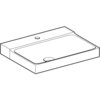 Раковина Geberit Xeno²: B=60см, T=48см, Отверстие под смеситель=По центру, Перелив=Без, Белый / Специальное керамическое покрытие KeraTect