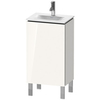 Duravit L-Cube Тумба напольная под раковину # 073345, 1 стеклянная полка, 1 дверца, петли справа, 704x440x311мм, цвет White High Gloss LC6580R2222