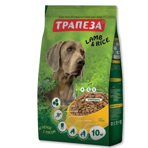 Трапеза сухой корм для собак (ягненок с рисом) 10кг