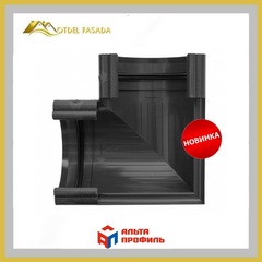 Угол желоба 90° Альта-Профиль ПВХ графит