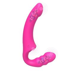 Розовый безремневой страпон Straples Strap-On Dildo - 