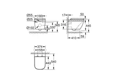 Унитаз подвесной с сиденьем, альпин-белый Grohe Euro Ceramic 39554000