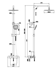 ДУШЕВАЯ СИСТЕМА BRASKO BLACK С ТЕРМОСТАТОМ