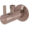 Alcaplast ARV001-RG-B Угловой вентиль с фильтром 1/2" 3/8", круглый, RED GOLD-мат