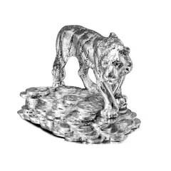 Статуэтка тигр на монетах - Символ 2022 года