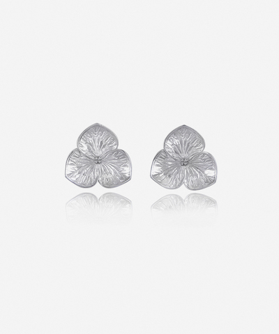 Серьги Гортензия silver