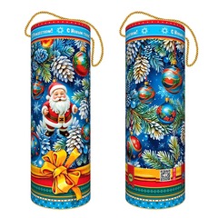 НОВОГОДНИЕ ИГРУШКИ 1300г ТУБА