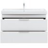 Aquanet 339280 Тумба Ирис new 100 подвесная 2 ящ. цв. белый глянец (339280)
