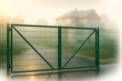 Ворота 3Д наружнее открывание ВР 1500.3500(/ворота/петли/упоры/проушина)