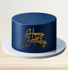 Топпер фронтальный Happy Birthday акрил №4 с сердечком