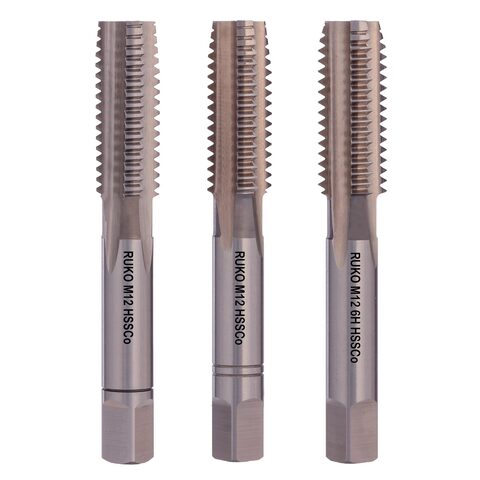 Метчик М12х1,75 (Комплект 3шт) DIN352 HSSE 6h 75мм a=7,0 Ruko 230120E