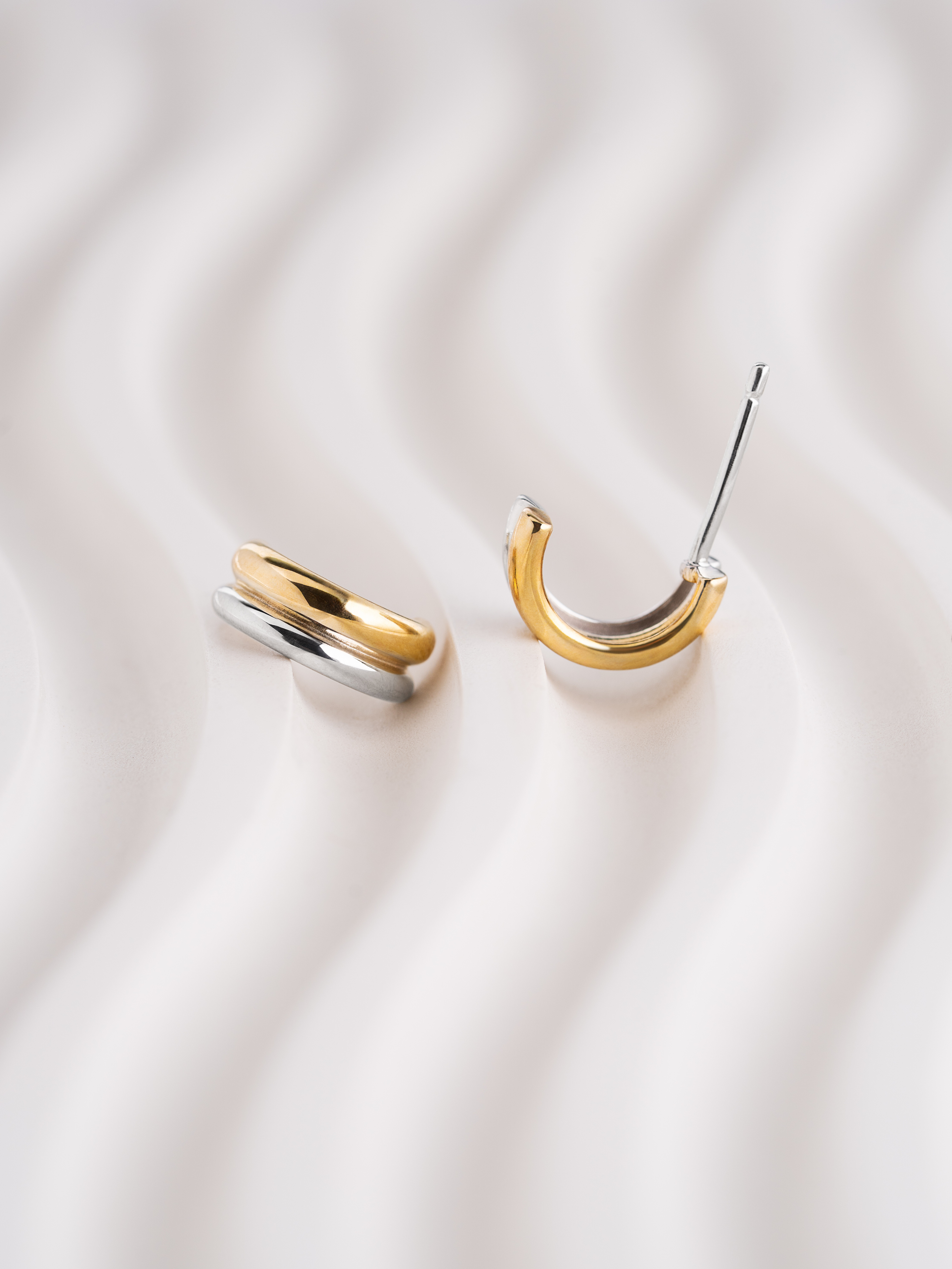 Серьги Эхо биколор