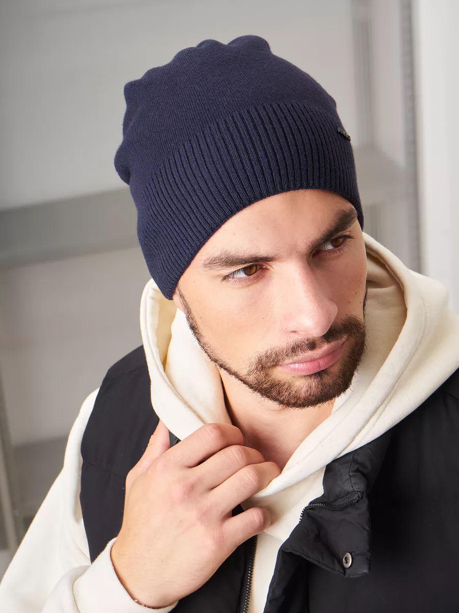 Шапка бини зимняя весенняя с флисом