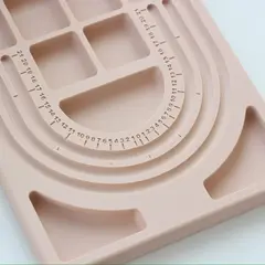 Планшет для сборки колье, 20*25*2 см, ячейки 8,5 мм, тёплый беж, ФТ024