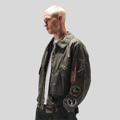 Бомбер Alpha Industries CWU 36/P Relaxed Patched Field Grey (Полевой Серый)