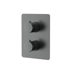 NEMO NM-2358BGM Термостатический встраиваемый смеситель для душа из стены на 2 потребителя, BRUSH GU фото