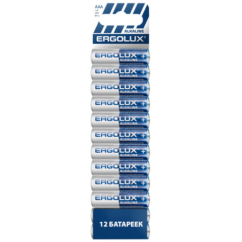 Батарейки Ergolux LR03 Alkaline BP12 Promo