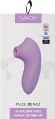 Фиолетовый мембранно-волновой клиторальный стимулятор Pulse Lite Neo - 