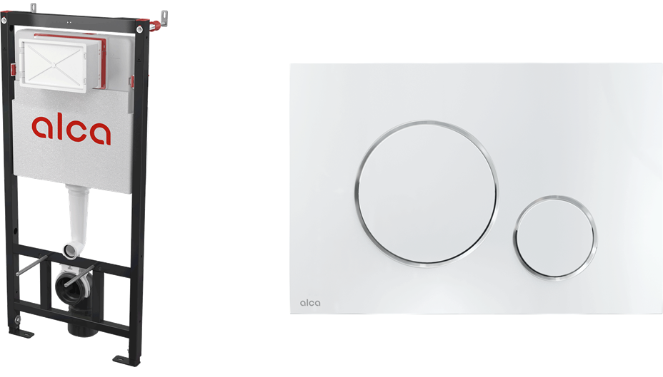 Рамная инсталляция AlcaPlast (3в1) AM101/1120+M671 (инсталляция+кнопка ...