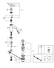 Смеситель для раковины GROHE Eurosmart, M-Size, хром 23322003