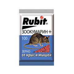 Средство от крыс и мышей Rubit Зоокумарин+, гранулы, 100 г, 242285