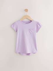 Футболка с вышивкой для девочки Next AM0-278, Сиреневый