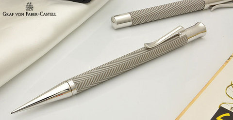 Карандаш механический Graf von Faber-Castell Guilloche Cisele Light Grey