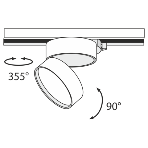Трековый светильник Technical ONDA TR007-1-18W3K-W