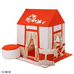 Текстильный домик-палатка с пуфиком для девочек и мальчиков "Замок Сомерсет"