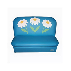Диван детский "Аппликация" Ромашки голубой