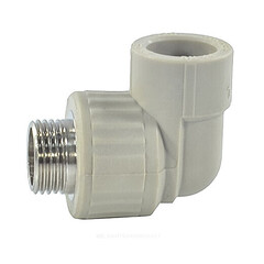 Угольник PP-R комбинированный серый Дн 20х3/4" НР VALFEX 10126220Г