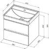 Aquanet 337959 Тумба Вега 2.0 60 2 ящ. цв.мисти грин (337959)
