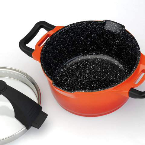 Кастрюля с крышкой 24см 4,6л Virgo Orange