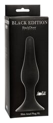 Чёрная анальная пробка Slim Anal Plug XL - 15,5 см. - 