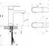 Ravak X070191 Смеситель для умывальника 180 мм без донного клапана CR 014.00CR хром