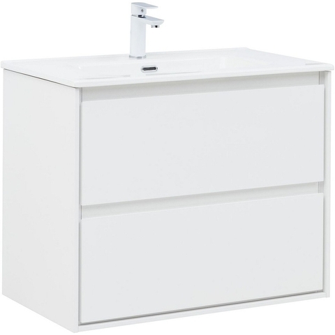 Aquanet 336369 Тумба Милан 80 цв. белый глянец (336369)