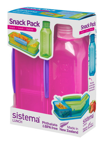 Набор Snack: контейнер и бутылка 475мл, артикул 1596, производитель - Sistema